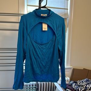 Mock turtle neck blouse